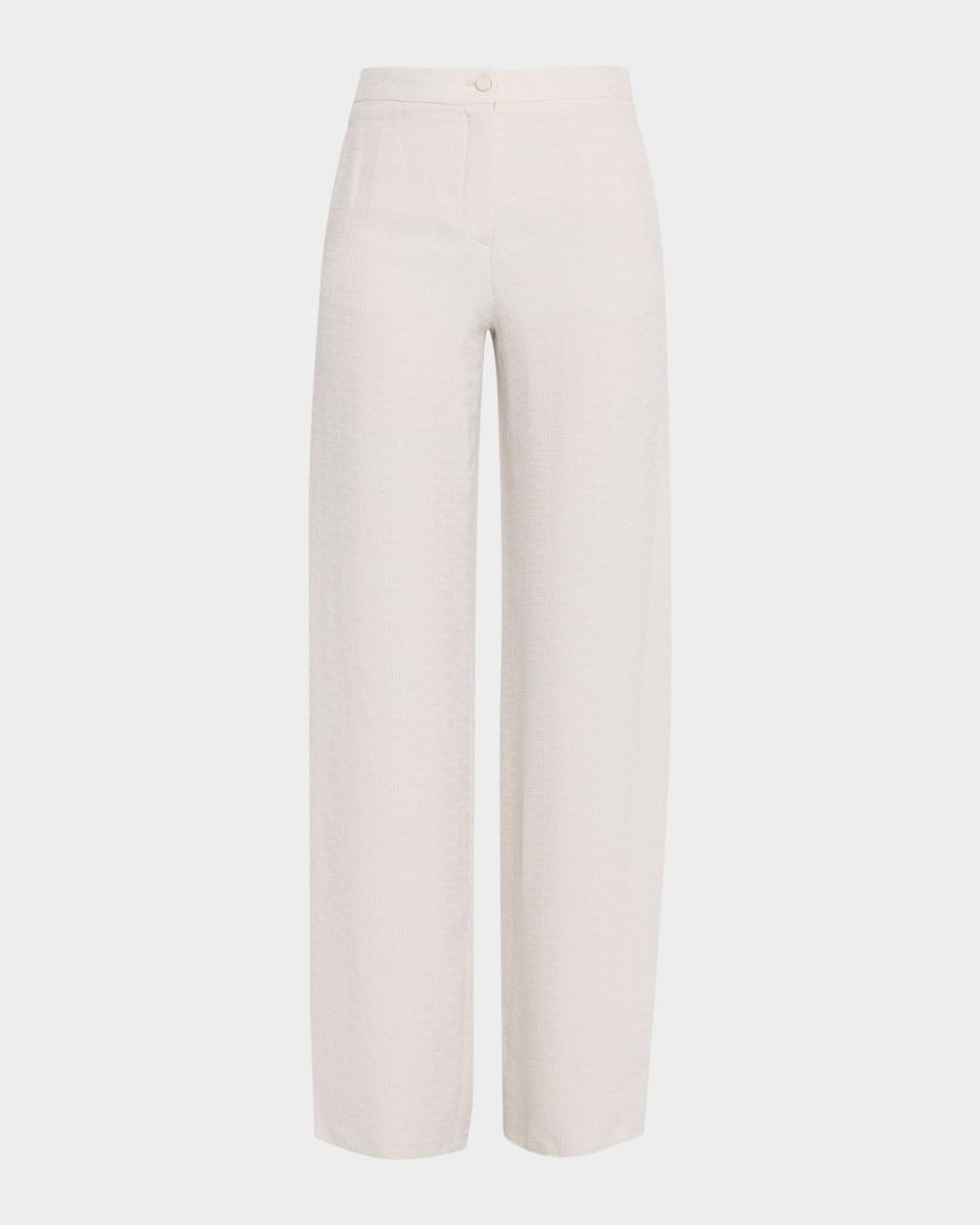 High-Rise Textured Armure Trousers